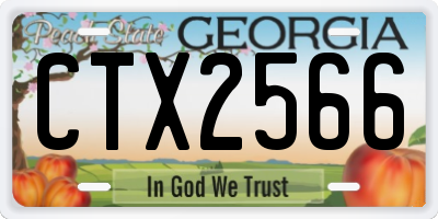 GA license plate CTX2566