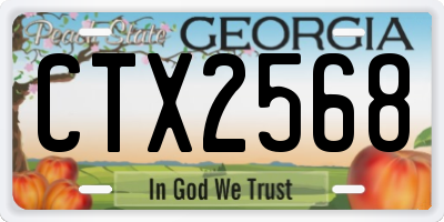 GA license plate CTX2568