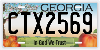 GA license plate CTX2569