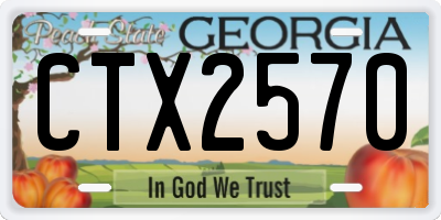 GA license plate CTX2570