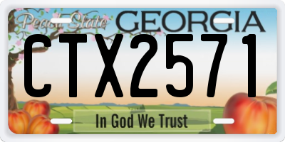 GA license plate CTX2571