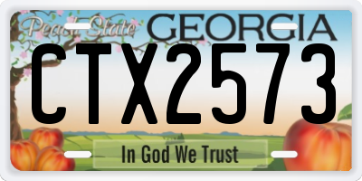 GA license plate CTX2573