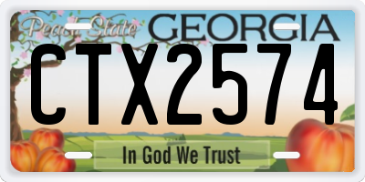 GA license plate CTX2574
