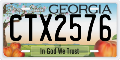 GA license plate CTX2576