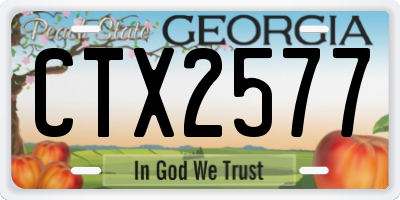GA license plate CTX2577