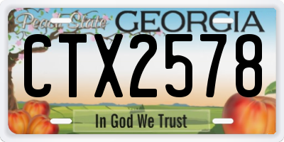 GA license plate CTX2578