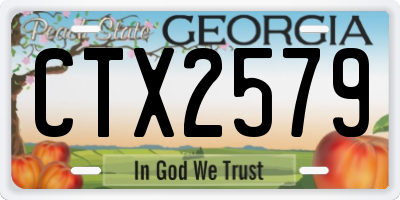 GA license plate CTX2579