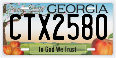 GA license plate CTX2580