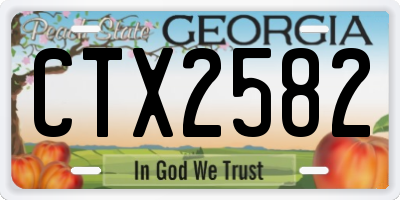 GA license plate CTX2582