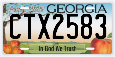 GA license plate CTX2583