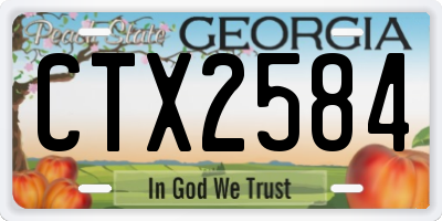 GA license plate CTX2584