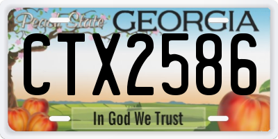 GA license plate CTX2586