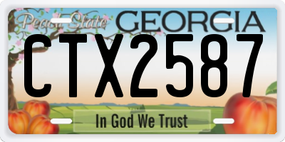GA license plate CTX2587