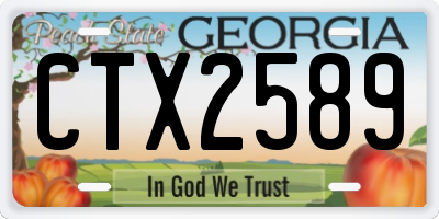 GA license plate CTX2589