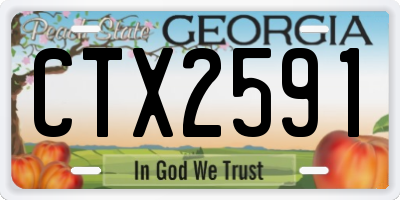 GA license plate CTX2591