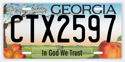 GA license plate CTX2597