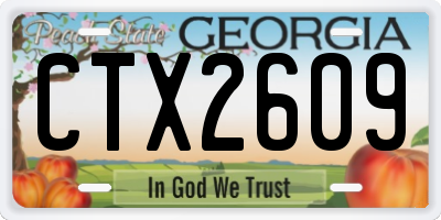 GA license plate CTX2609