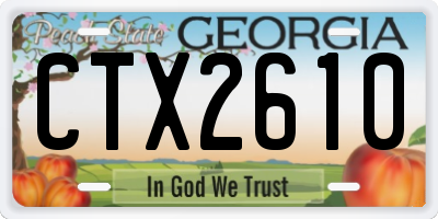 GA license plate CTX2610