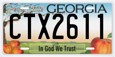 GA license plate CTX2611