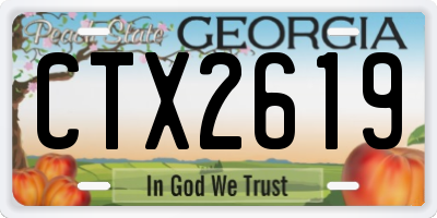 GA license plate CTX2619
