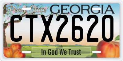 GA license plate CTX2620