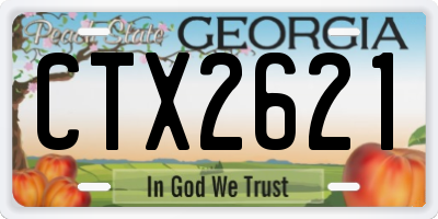 GA license plate CTX2621