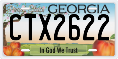 GA license plate CTX2622
