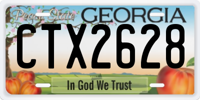 GA license plate CTX2628