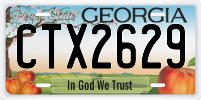GA license plate CTX2629