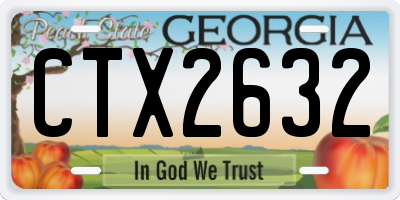 GA license plate CTX2632