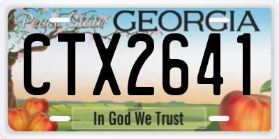 GA license plate CTX2641