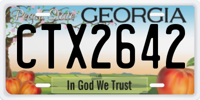 GA license plate CTX2642