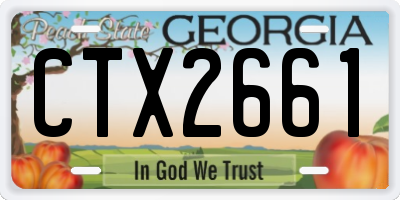 GA license plate CTX2661