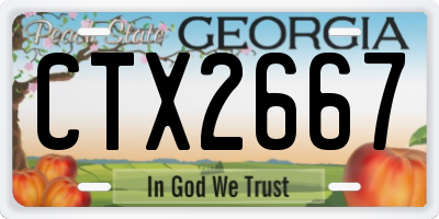 GA license plate CTX2667