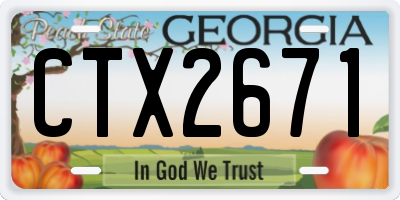GA license plate CTX2671