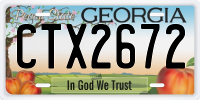 GA license plate CTX2672