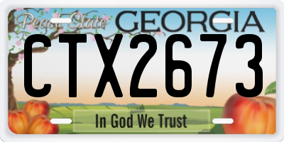 GA license plate CTX2673