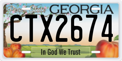 GA license plate CTX2674