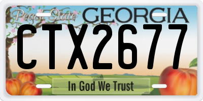 GA license plate CTX2677