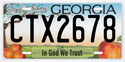 GA license plate CTX2678