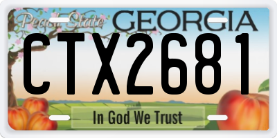GA license plate CTX2681