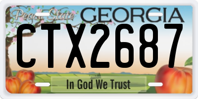 GA license plate CTX2687