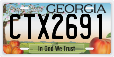 GA license plate CTX2691