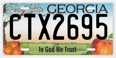GA license plate CTX2695