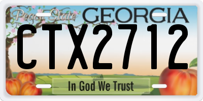 GA license plate CTX2712