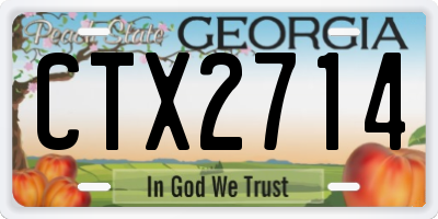 GA license plate CTX2714