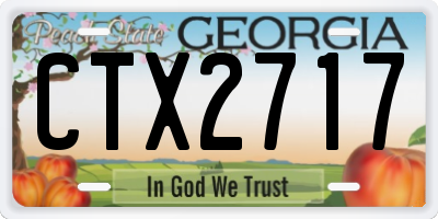 GA license plate CTX2717