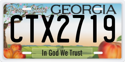 GA license plate CTX2719