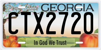GA license plate CTX2720