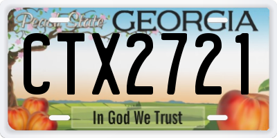 GA license plate CTX2721
